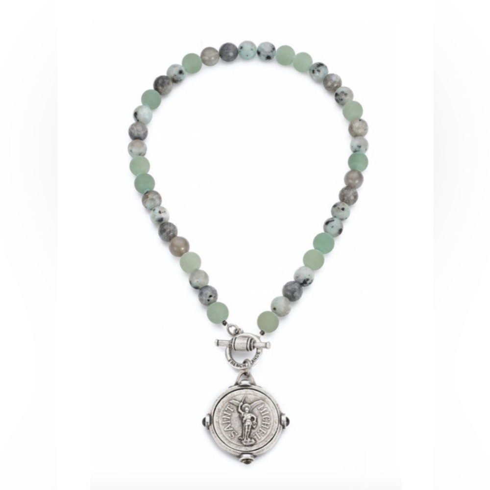 French Kande Saint Michael Necklace